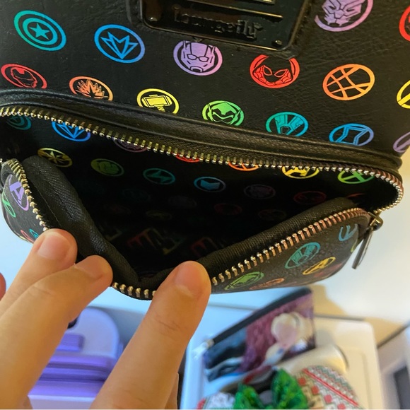 Disney Parks Marvel Avengers 2022 Pride Collection Loungefly Mini Backpack - Picture 7 of 12